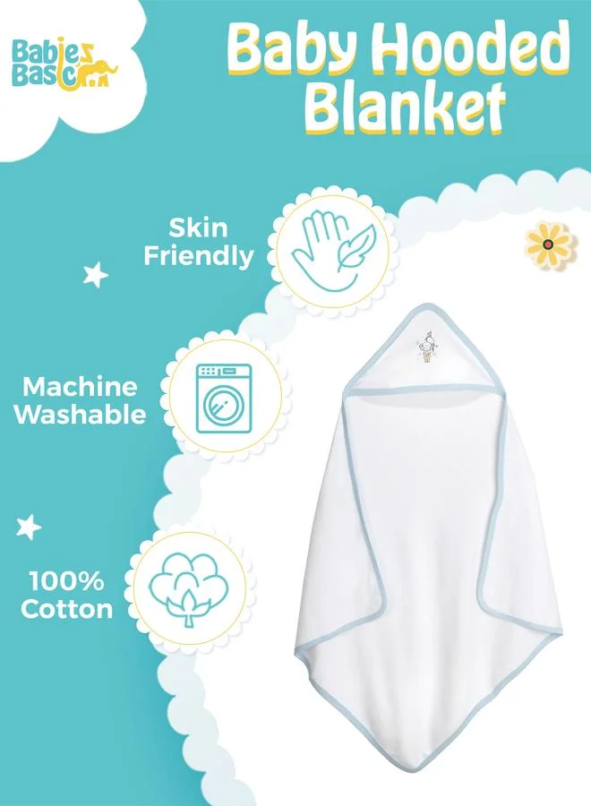 بابيز_بيسك بطانية 100% قطن لحديثي الولادة – 75×75 سم